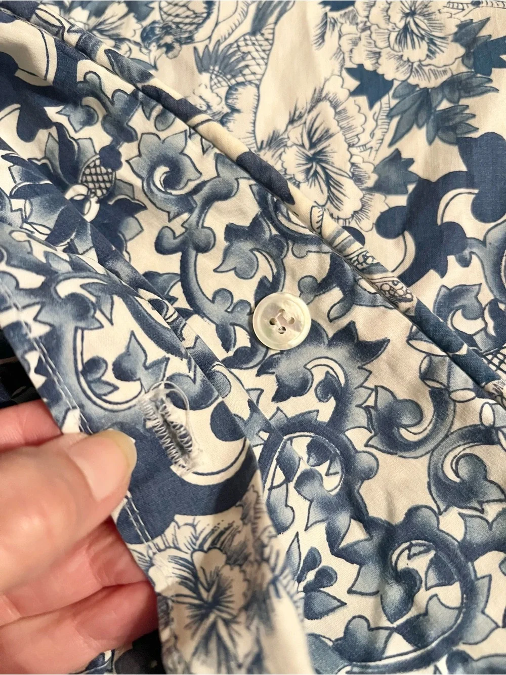 Vintage Ralph Lauren Tamarind Porcelain Blue Queen Duvet Cover Chinoiserie Toile